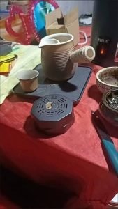 Elegant Antique Ceramic Chinese Tai Chi Incense Cone Burner photo review