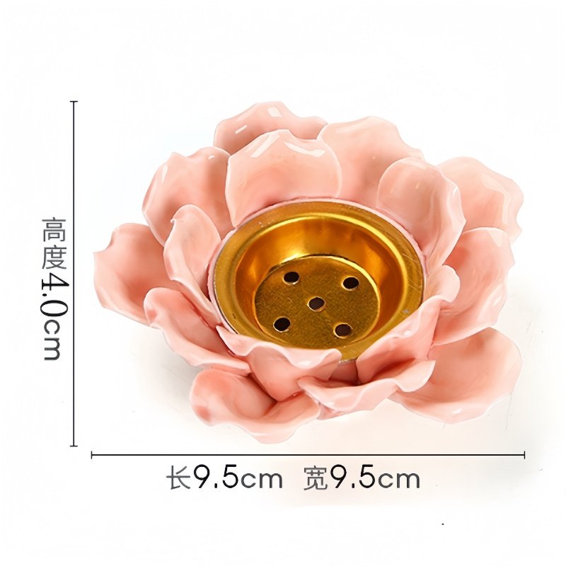 White and Pink Handmade Ceramic Lotus Stick Incense Burner Holder White and Pink Handmade Ceramic Lotus Stick Incense Burner Holder