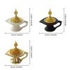 Antique Arabian Magic Lamp Theme Ceramic and Metal Church Incense Censer Burner