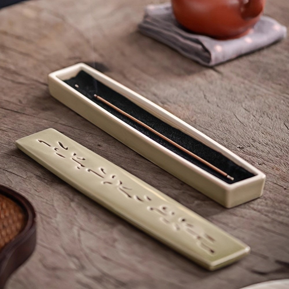 Handmade Blackwood Coffin Box Shaped Incense Burner Holder Handmade Blackwood Coffin Box Shaped Incense Burner Holder