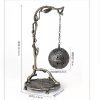 Antique Alloy Chinese Burning Conical Incense Holder with Bamboo Shaped Stand