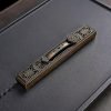 Antique Ruyi and Deer Theme Alloy Handmade Coffin Box Shaped Incense Burner Holder