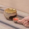 Best Ceramic and Brass Candle Burning Essential Oil Incense Holder for Home