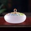 Best Chinese Glass Incense Burner Bowl With Colorful Lid