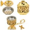 Best Golden and Silver Alloy Roman Catholic Church Hanging Censer Incense Burner