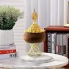 Best Vintage Hollowed Arabic Metal and Wood Cone Incense Censer Burner