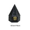Black Wooden Catholic Censer Conical Coffin Box Burning Cone & Charcoal Incense Holder