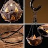 Ceramic Zen Buddha and Lotus Theme Hanging Backflow Incense Burner with Metal Stand