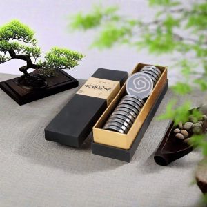 Chinese Handmade Natural Pure Incense Agarwood Coiled Incense Box