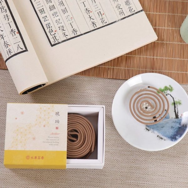 Chinese Premium Natural Amber Fragrance Coil Incense for Home
