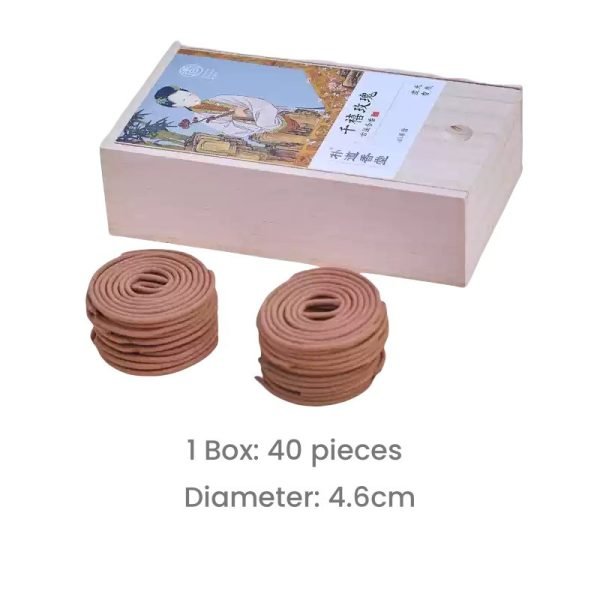 Chinese Traditional Natural Rose and Osmanthus Scent Coiled l Incense