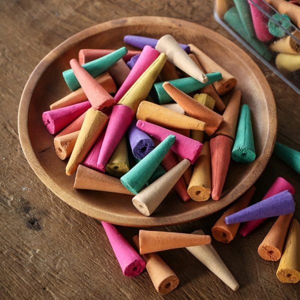 Colorful Natural Mixed Scent Backflow Cone Incense Waterfall