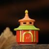 Creative Hand Painted Antique Ceramic House Incense Burner for Sale