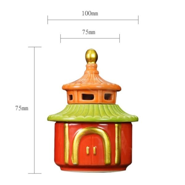 Creative Hand Painted Antique Ceramic House Incense Burner for Sale