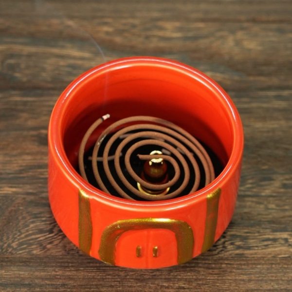 Creative Hand Painted Antique Ceramic House Incense Burner for Sale