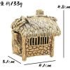 Creative Mini Brass Carved House Incense Burner with Smoking Chimney