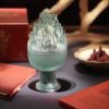 Crystal Green Clear Mountain Theme Chinese Glass Coil Incense Holder for Sale