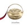 Dragon and Phoenix Theme Brass Charcoal Incense Burner Hand Warmer