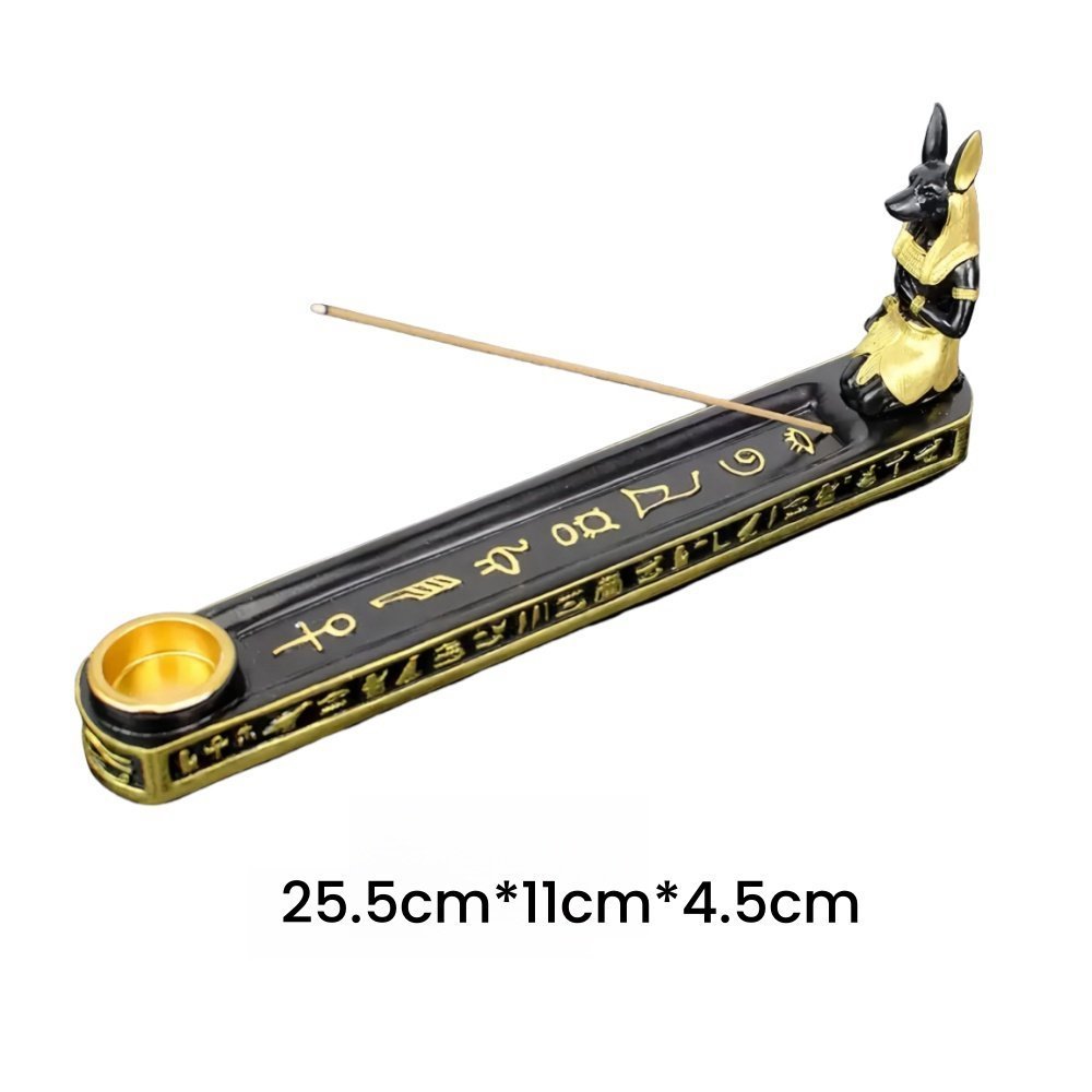 Egyptian Death Goddess Anubis Resin Burning Stick Incense Coffin Holder Egyptian Death Goddess Anubis Resin Burning Stick Incense Coffin Holder