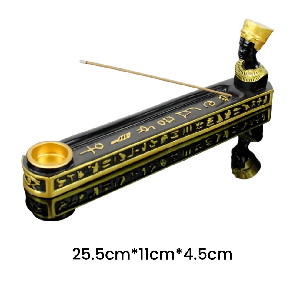 Egyptian Queen Nefertiti Resin Coffin Incense Stick Burner Holder Egyptian Queen Nefertiti Resin Coffin Incense Stick Burner Holder