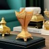 Golden Alloy Vintage Arabic Church Charcoal Incense Censer Burner Holder