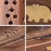Hand Carved Dual-Use Cone & Stick Wooden Conical Coffin Style Incense Burner Holder