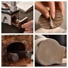 Hand Carved White and Grey Stove Shaped Incense Essential Oil Burner Holder