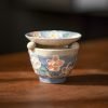 Hand Painted Flower Ceramic Essential Oil Fragrance Candle Incense Burner for Home