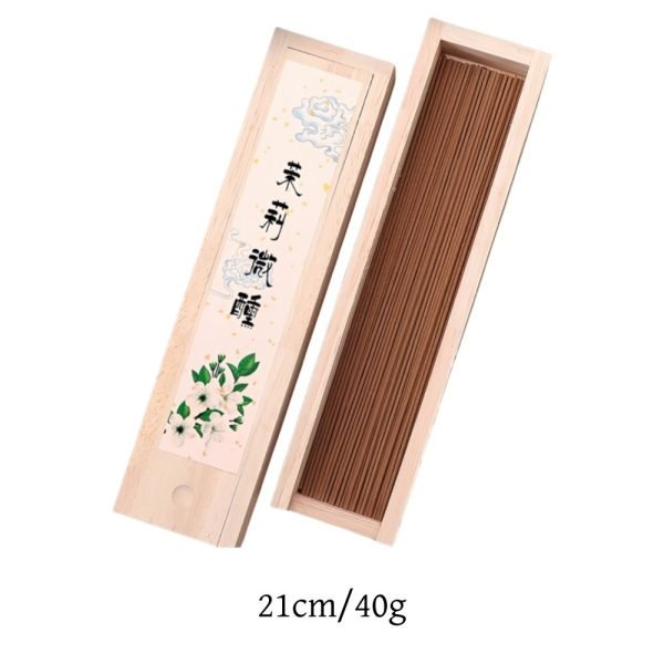 Handcrafted Natural Jasmine Fragrance Burning Incense Sticks Wooden Box