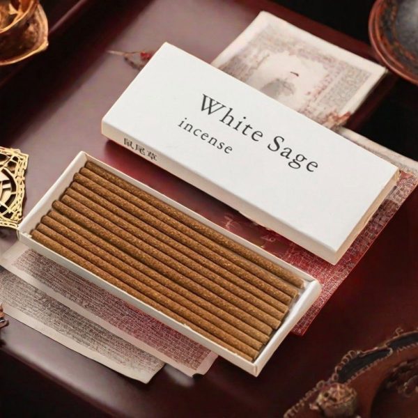 Handcrafted Natural White Sage Incense with Sticks for Purification