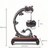 Handmade Copper Cone Incense Hanging Burner with Dragon Shaped Stand