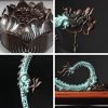 Handmade Copper Cone Incense Hanging Burner with Dragon Shaped Stand