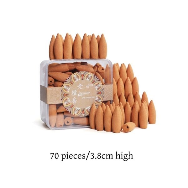 Handmade Natural Fragrant Sandalwood Backflow Incense Cones