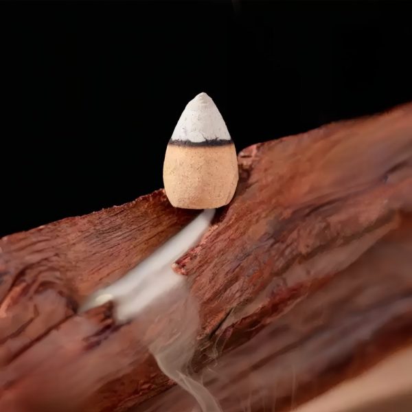 Handmade Natural Plant Sandalwood Backflow Cone Incense for Mediation