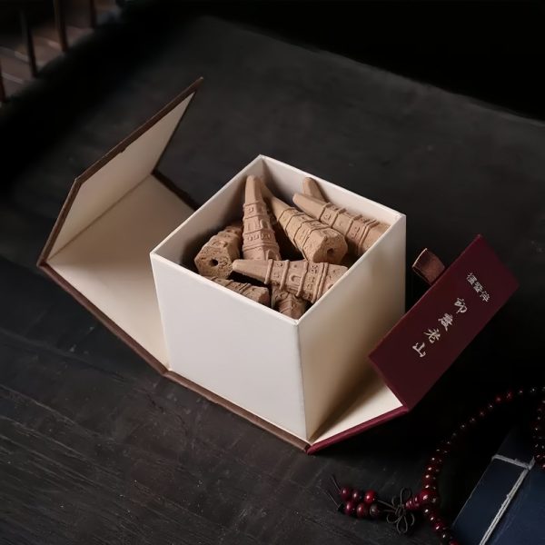 Indian Sandalwood Tower Shaped Handmade Backflow Incense Cones for Waterfall