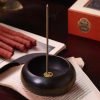 Japanese Simple Style Walnut Wood Ume Incense Holder Bowl Burner - B