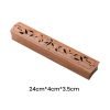 Plum and Bamboo Theme Hand Carved Wooden Conical Coffin Incense Burner