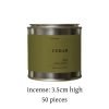 Premium Handmade Natural Cedar Incense Cones with Metal Jar