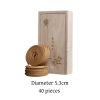 Premium Natural Fragrant Sandalwood Coiled Incense with Wooden Box