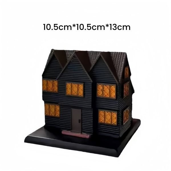 Salem Witch Resin Burning Incense House Burner with Smoking Chimney