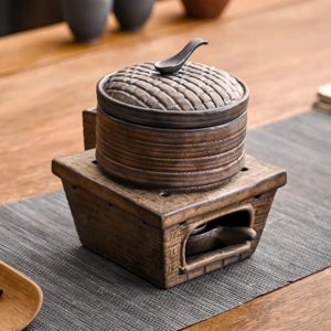 Small Baking Furnace Shaped Stove Ceramic Candle Burning Oil Incense Burner