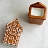 Small Ceramic Hand Painted Gingerbread House Incense Burner Holder