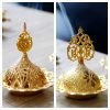Small Portable Handhold Golden Metal Arabic Church Incense Censer Burner