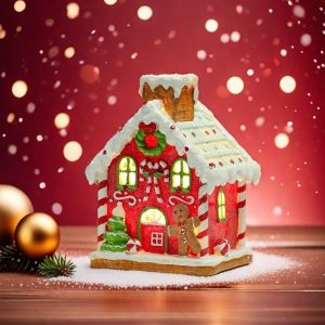 Small Resin Christmas Gingerbread House Log Cabin Incense Burner