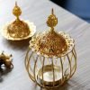 Vintage Birdcage Shaped Arabic Metal Church Censer Incense Holder