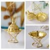 Vintage Golden Metal Arabic Censer Incense Cone Burner for Sale