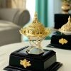 Vintage Golden Metal Arabic Censer Incense Cone Burner for Sale