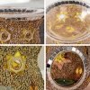 Vintage Mosaic Glass Oil Fragrance Candle Incense Burner Holder for Home Decor