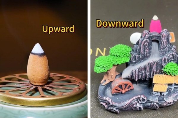 backflow incense cones vs regular in smoke flow