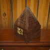 Handmade Rosewood Wooden Conical Coffin Cone Incense Burner Holder